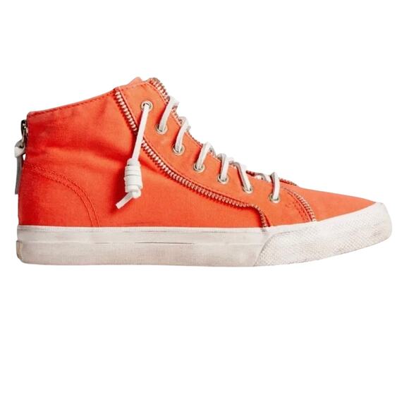 Sperry x Rebecca Minkoff washed hi top canvas sneaker Womens Sz 8.5 - Picture 1 of 8